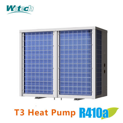 55kw T3 Temp. Bölge Dikey Serbestleme Comercial R410a Açık / Kapalı Havuz Isıtması Soğutucu Isı Pompası