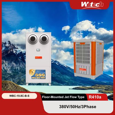 Evaporatif Su Soğutmalı Klima Setleri için Özel Teklif, Zemin Tipi Jet Akışlı İç Mekan, Plastik Dış Mekan Ünitesi ile